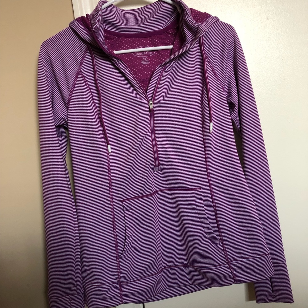 Purple pinstripe athletic jacket